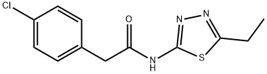 2-(4-chlorophenyl)-N-(5-ethyl-1,3,4-thiadiazol-2-yl)acetamide Struktur