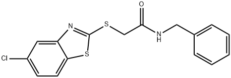 N-benzyl-2-[(5-chloro-1,3-benzothiazol-2-yl)sulfanyl]acetamide Struktur