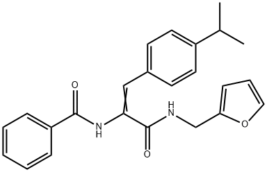 N-[(Z)-3-(furan-2-ylmethylamino)-3-oxo-1-(4-propan-2-ylphenyl)prop-1-en-2-yl]benzamide Struktur