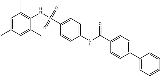 N-{4-[(mesitylamino)sulfonyl]phenyl}-4-biphenylcarboxamide Struktur