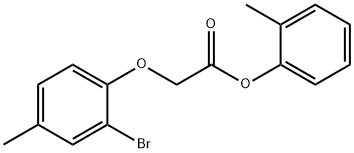 2-methylphenyl (2-bromo-4-methylphenoxy)acetate Struktur