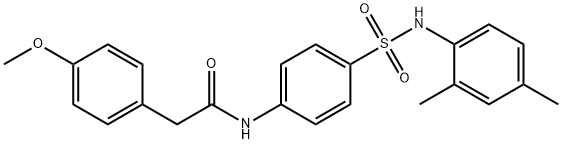 N-(4-{[(2,4-dimethylphenyl)amino]sulfonyl}phenyl)-2-(4-methoxyphenyl)acetamide Struktur