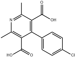 4-(4-Chloro-phenyl)-2,6-dimethyl-pyridine-3,5-dicarboxylic acid Struktur