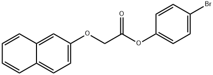 4-bromophenyl (2-naphthyloxy)acetate Struktur