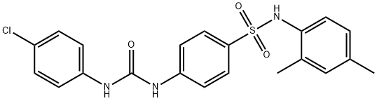 4-({[(4-chlorophenyl)amino]carbonyl}amino)-N-(2,4-dimethylphenyl)benzenesulfonamide Struktur