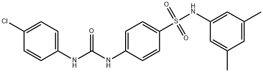 4-({[(4-chlorophenyl)amino]carbonyl}amino)-N-(3,5-dimethylphenyl)benzenesulfonamide Struktur