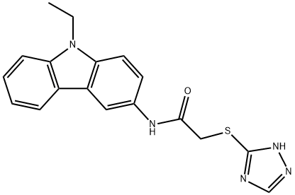 N-(9-ethyl-9H-carbazol-3-yl)-2-(4H-1,2,4-triazol-3-ylsulfanyl)acetamide Struktur