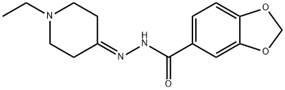 N-[(1-ethylpiperidin-4-ylidene)amino]-1,3-benzodioxole-5-carboxamide Struktur