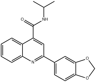 2-(1,3-benzodioxol-5-yl)-N-propan-2-ylquinoline-4-carboxamide Struktur