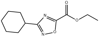 Ethyl 3-cyclohexyl-1,2,4-oxadiazole-5-carboxylate Struktur