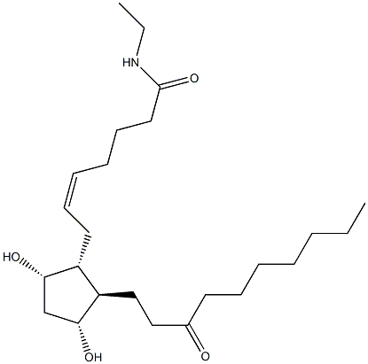 (Z)-7-[(1R,2R,3R,5S)-3,5-dihydroxy-2-(3-oxodecyl)cyclopentyl]-N-ethylhept-5-enamide Struktur