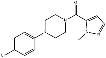 1-(4-chlorophenyl)-4-[(1-methyl-1H-pyrazol-5-yl)carbonyl]piperazine Struktur