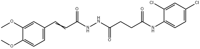 N-(2,4-dichlorophenyl)-4-{2-[3-(3,4-dimethoxyphenyl)acryloyl]hydrazino}-4-oxobutanamide Struktur