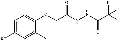 N'-[(4-bromo-2-methylphenoxy)acetyl]-2,2,2-trifluoroacetohydrazide Struktur