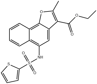 ethyl 2-methyl-5-(thiophene-2-sulfonamido)naphtho[1,2-b]furan-3-carboxylate Struktur