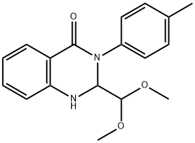 2-(dimethoxymethyl)-3-(4-methylphenyl)-1,2-dihydroquinazolin-4-one Struktur