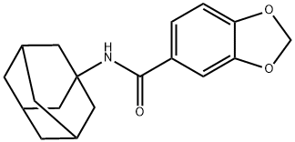 N-(1-adamantyl)-1,3-benzodioxole-5-carboxamide Struktur