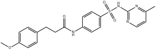 3-(4-methoxyphenyl)-N-[4-[(4-methylpyrimidin-2-yl)sulfamoyl]phenyl]propanamide Struktur