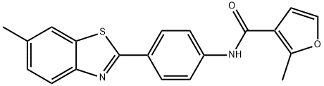 2-methyl-N-[4-(6-methyl-1,3-benzothiazol-2-yl)phenyl]furan-3-carboxamide Struktur