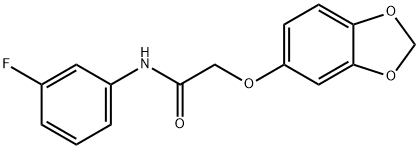 2-(1,3-benzodioxol-5-yloxy)-N-(3-fluorophenyl)acetamide Struktur