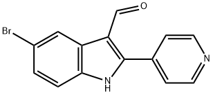 5-bromo-2-(pyridin-4-yl)-1H-indole-3-carbaldehyde, 587828-42-0, 結(jié)構(gòu)式