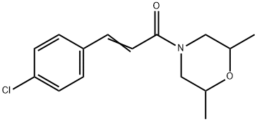 (E)-3-(4-chlorophenyl)-1-(2,6-dimethylmorpholin-4-yl)prop-2-en-1-one Struktur