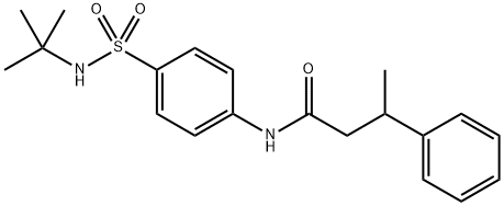 N-[4-(tert-butylsulfamoyl)phenyl]-3-phenylbutanamide Struktur