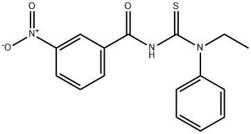 N-{[ethyl(phenyl)amino]carbonothioyl}-3-nitrobenzamide Struktur