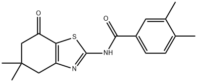 N-(5,5-dimethyl-7-oxo-4,6-dihydro-1,3-benzothiazol-2-yl)-3,4-dimethylbenzamide Struktur