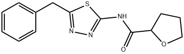 N-(5-benzyl-1,3,4-thiadiazol-2-yl)tetrahydrofuran-2-carboxamide Struktur