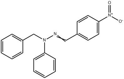 1-benzyl-2-(4-nitrobenzylidene)-1-phenylhydrazine Struktur