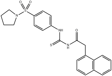 2-(1-naphthyl)-N-({[4-(1-pyrrolidinylsulfonyl)phenyl]amino}carbonothioyl)acetamide Struktur