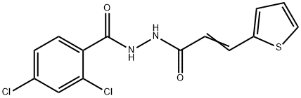 2,4-dichloro-N'-[3-(2-thienyl)acryloyl]benzohydrazide Struktur