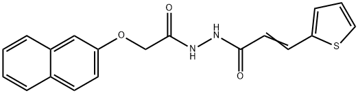 N'-[(2-naphthyloxy)acetyl]-3-(2-thienyl)acrylohydrazide Struktur