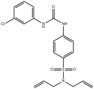 1-[4-[bis(prop-2-enyl)sulfamoyl]phenyl]-3-(3-chlorophenyl)urea Struktur