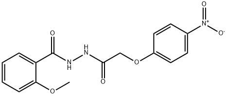 2-methoxy-N'-[(4-nitrophenoxy)acetyl]benzohydrazide Struktur