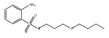 2-氨基-N-(3-丁氧基丙基)-苯磺酰胺 結(jié)構(gòu)式