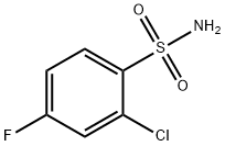 Benzenesulfonamide, 2-chloro-4-fluoro- Struktur