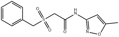 2-benzylsulfonyl-N-(5-methyl-1,2-oxazol-3-yl)acetamide Struktur