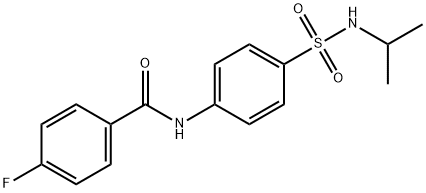 4-fluoro-N-[4-(propan-2-ylsulfamoyl)phenyl]benzamide Struktur