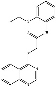 N-(2-ethoxyphenyl)-2-(quinazolin-4-ylthio)acetamide Struktur