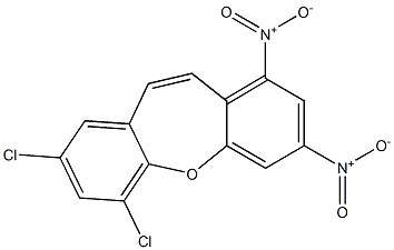 6,8-Dichloro-1,3-dinitro-dibenzo[b,f]oxepine Struktur