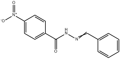 N-(benzylideneamino)-4-nitro-benzamide Struktur