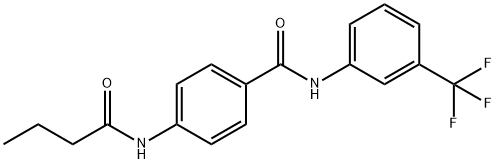 4-(butanoylamino)-N-[3-(trifluoromethyl)phenyl]benzamide Struktur