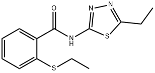 2-ethylsulfanyl-N-(5-ethyl-1,3,4-thiadiazol-2-yl)benzamide Struktur