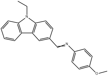 N-[(9-ethyl-9H-carbazol-3-yl)methylene]-4-methoxyaniline Struktur