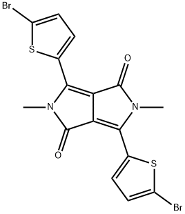 Pyrrolo[3,4-c]pyrrole-1,4-dione, 3,6-bis(5-bromo-2-thienyl)-2,5-dihydro-2,5-dimethyl- 結構式