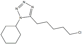 1H-Tetrazole, 5-(5-chloropentyl)-1-cyclohexyl-, 78760-14-2, 結(jié)構(gòu)式