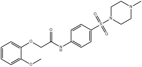 2-(2-methoxyphenoxy)-N-[4-(4-methylpiperazin-1-yl)sulfonylphenyl]acetamide Struktur