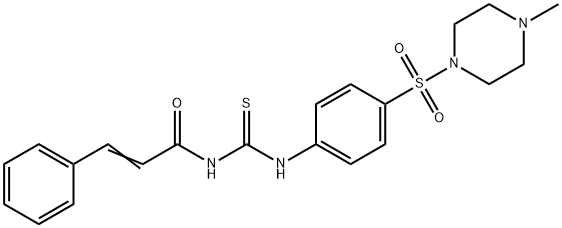 (E)-N-[[4-(4-methylpiperazin-1-yl)sulfonylphenyl]carbamothioyl]-3-phenylprop-2-enamide Struktur